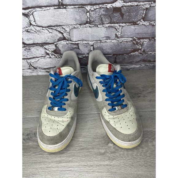 Nike Undefeated x Air Force 1 Low 5 White Leather Grey Suede Shoes Men 10.5M US - Picture 9 of 16